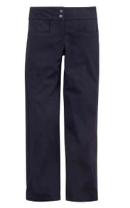 Front view of Navy Midford 7401 Girls Straight Leg School Uniform Pants