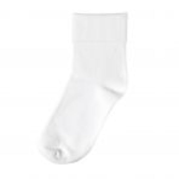 White school sock on a white background