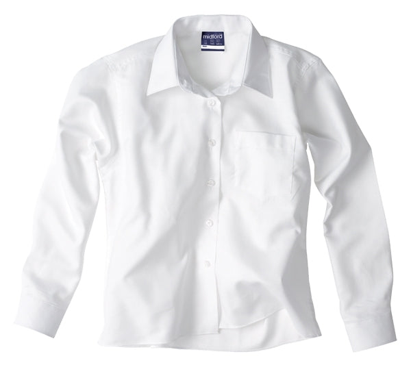 Midford Long Sleeve Girls School Blouse (5 colours avail)