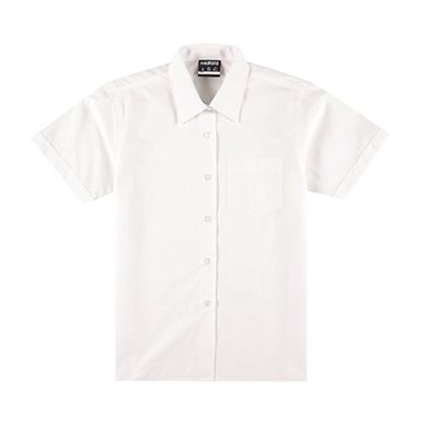 Midford Girls Short Sleeve Basic School Uniform Blouse Style 5036 White
