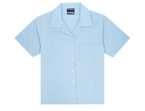 Midford Girls School Blouse Open Neck 5038 Sky Blue