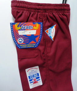 Maroon school uniform pants elastic waist Scags 152